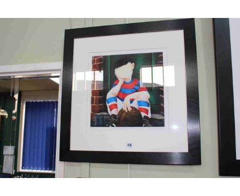 MacKenzie Thorpe limited edition print, Won't Somebody Play with Me, signed and numbered with certificate, in glazed frame, 6