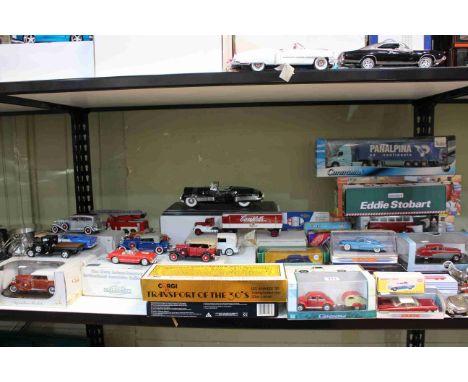Collection of Corgi, Dinky, Caramara, ERTL, Zora Corvette, Signature models, Oxford boxed Diecast toy cars including Eddie St