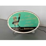 Oval Illuminated Garage Sign - Lambretta - NO RESERVE