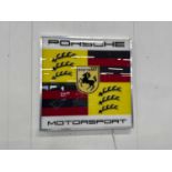 Illuminated Square Garage Sign - Porsche Motorsport - NO RESERVE