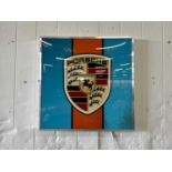 Illuminated Square Garage Sign - Porsche Gulf- NO RESERVE