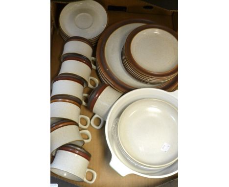 A Denby pottery part dinner and tea service