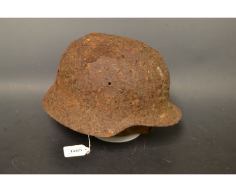 A German steel helmet, battlefield find