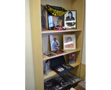 Michael Jackson Archive, including photos, tour sash, hat, newspapers, etc.; qty