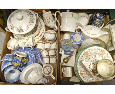 Ceramics Tableware - Spodes Italian cups and saucers etc; a Wedgwood Hathaway Rose;  Aynsley Henley, Minton Haddon Hall etc (