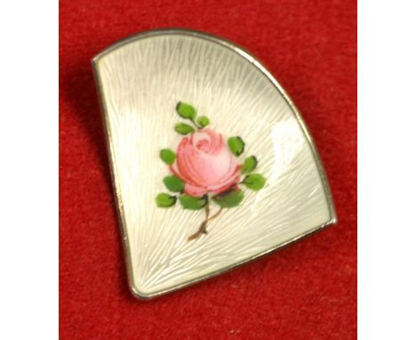 A Sterling silver Norwegian enamel brooch