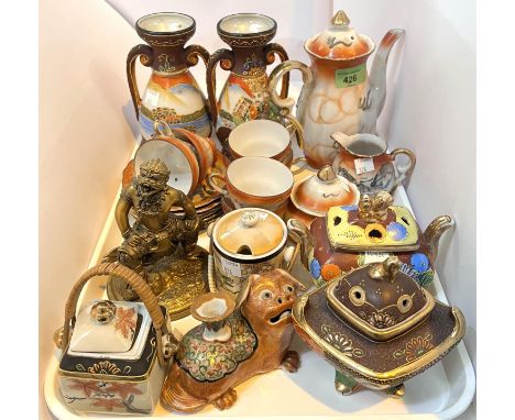 A selection of Japanese ceramic pottery including tea ware etc.
