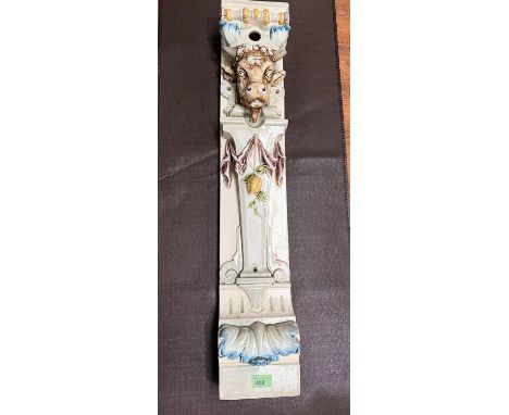VILLEROY and BOCH, a glazed ceramic architectural pedestal, probably a butcher's shop fitting, (some minor glaze damage), 82c