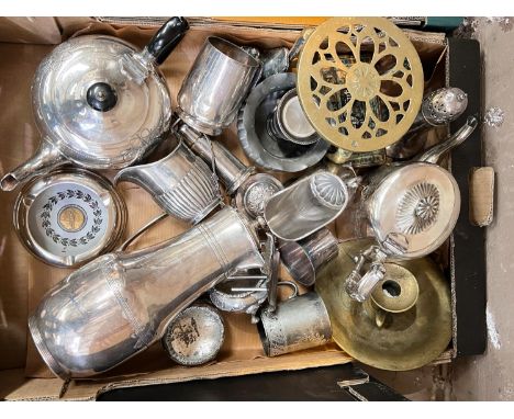 A selection of costume jewellery inc. cufflinks, buckles, ruby scent bottle etc.