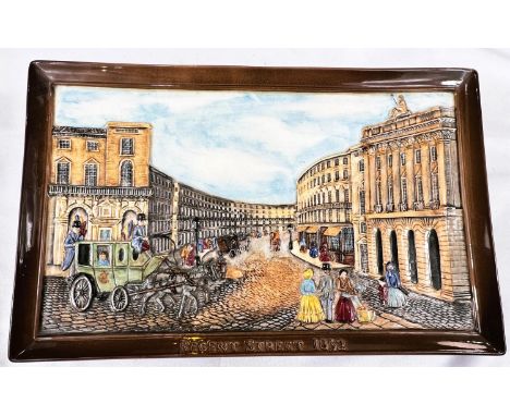 Beswick ceramic plaque Regent Street 1852 and a collection of collectors plates.