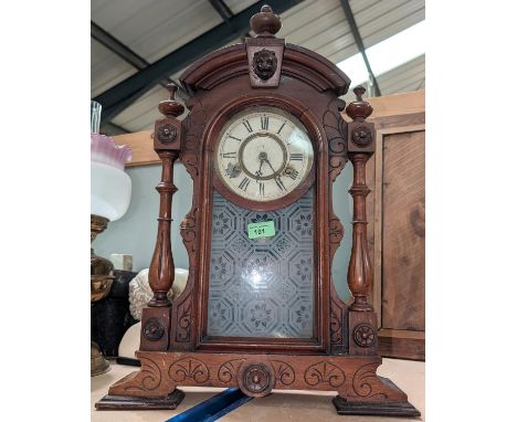 A mahogany cased American mantel clock.