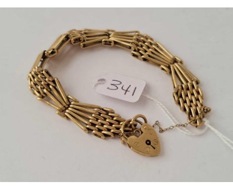 A GOOD GATE BRACELET 9CT - 24.7 GMS 