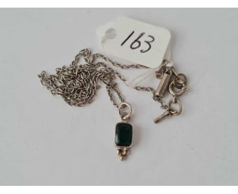 A vintage Tourmaline silver necklace