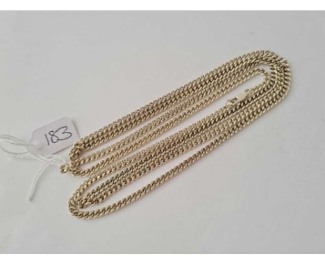 A long silver chain - 34 gms 