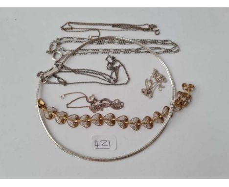 A bag of silver jewellery items - 36 gms 