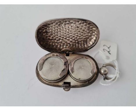 A double  silver sovereign case