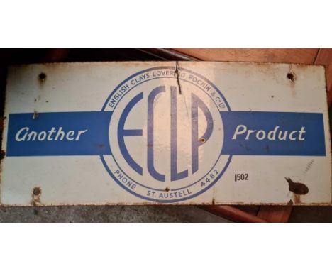 An enamel sign for the English Clays Lovring Pochin &amp; Co. size 10” x 22.5”