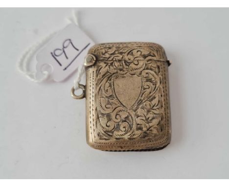 A silver vesta case 