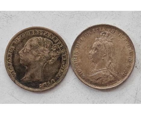 Two better grade silver 3D 1883/87