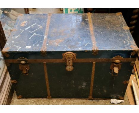 A metal Trunk 34” wide