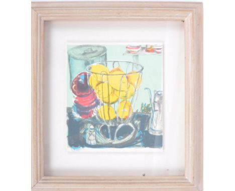 Chloe Cheese (b.1952) - A 20th century 'Basket of Lemons' lithograph in colours. Signed &amp; titled and numbered in pencil 6