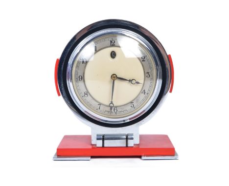 Smith's English Clocks Ltd. - Sec Trade Mark - a c1930s / 1940s art deco Deluxe Movement Smith's English Clocks electric chro