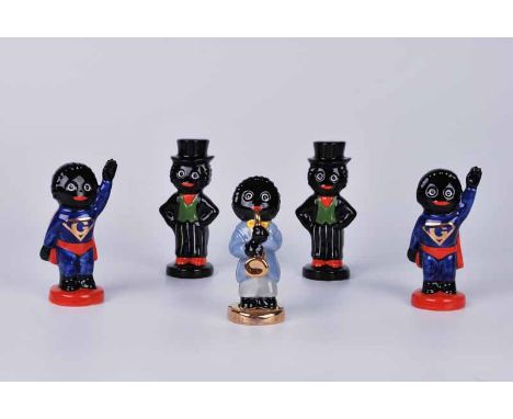 Five Carltonware golly's ltd edition with box and certificates