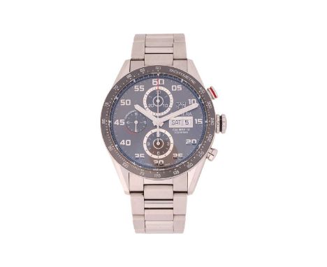 TAG HeuerCarrera Chronograph WristwatchModel: CV2A1U.BA0783Serial: WPJ3057Year: 2018Case Material: Stainless SteelCase diamet