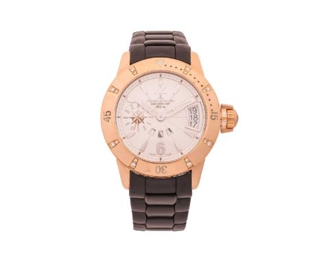 Jaeger LeCoultreMaster Compressor Diving GMT Ladies WristwatchSerial: 2468437Year: 2010sCase Material: 18 Carat Rose GoldCase
