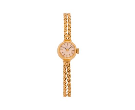 An 18 Carat Gold Ladies Cocktail WatchModel: 477982Serial: 7112GYCase Material: 18 Carat GoldCase Diameter: 17mmDial: Silvere