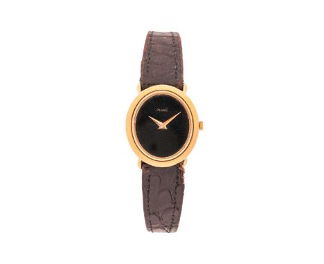 PiagetAn 18 Carat Ladies Wristwatch Serial: 276233Model: 9812Case Material: 18 Carat Yellow GoldCase Diameter: 24mmDial: Blac