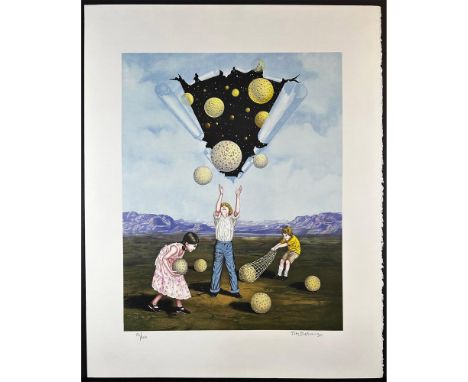 Lithograph titled Catch a Star Signed lower right numbered 54/200 Sight size 23" x 29"