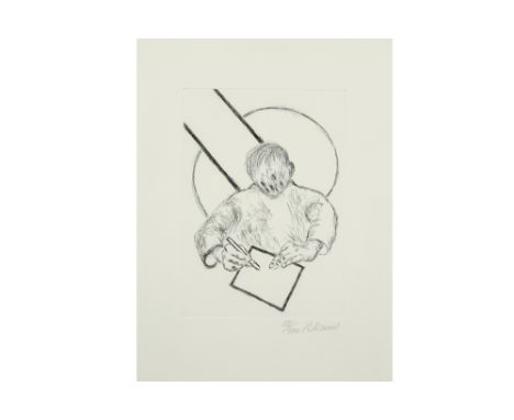 21st Cent. Roger Raveel signed etching || RAVEEL ROGER (1921 - 2013) ets n° 58/100 uit 2007 getiteld : "Tegenover het vlak"  