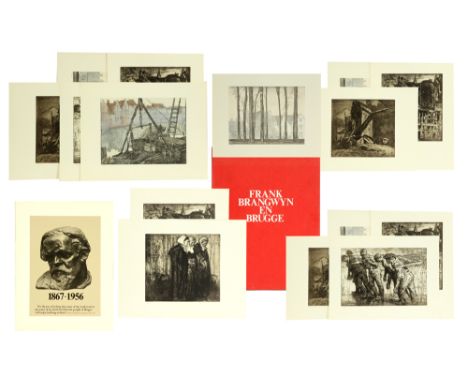Frnak Brangwyn signed portfolio with 4 silkscreen in brown colors and two multi-coloured || BRANGWYN FRANK (1867 - 1956) port