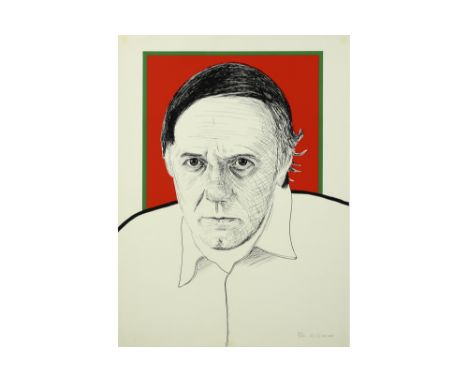 Roger Raveel signed screenprint in colors with a self portrait from 1972 || RAVEEL ROGER (1921 - 2013) zeefdruk in kleur n° 4