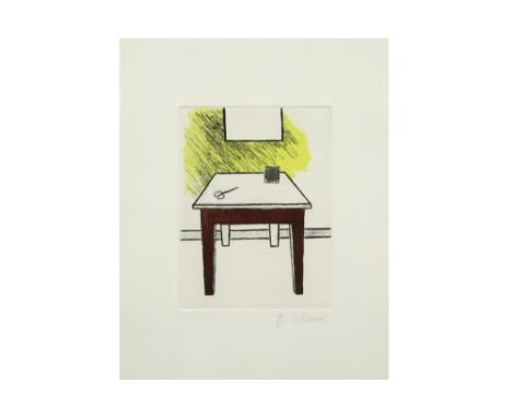 20th Cent. Roger Raveel signed etching || RAVEEL ROGER (1921 - 2013) kleurets n° 9/40 uit 1991 getiteld : "Het niets, het lic