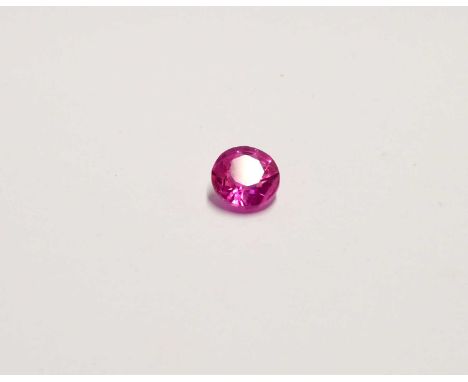 Standard VAT A loose 8.57 carat round ruby with GIL Laboratory Certificate.