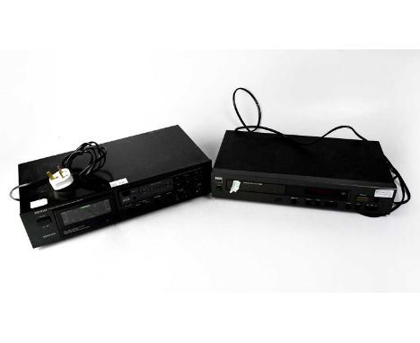 NAD; a Compact Disc player 5320 and Denon precision audio component/stereo cassette tape deck (2).