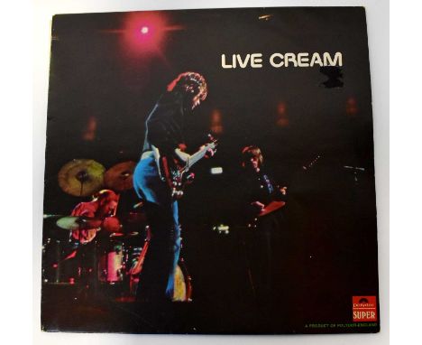 CREAM; LP 'Live Cream', on Polydor Super, bearing signatures to inner dust sleeve of Eric Clapton, Ginger Baker and Jack Bruc