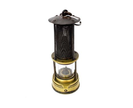 A Davis Derby safety lamp, height 22cm.