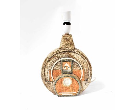 TROIKA; a wheel lamp base, height 30cm.Condition Report: No apparent damage, chips, cracks, etc. No signs of restoration.