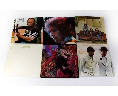 Six albums comprising Steven Stills 'Stills', Bob Dylan 'At Budokan' double album in gatefold stickered sleeve, 'Crosby, Stil