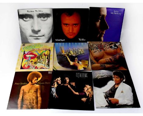 Nine albums comprising Michael Jackson 'Thriller', Fleetwood Mac 'Mirage', Peter Straker 'Private Parts', Steeley Dan 'Can't 