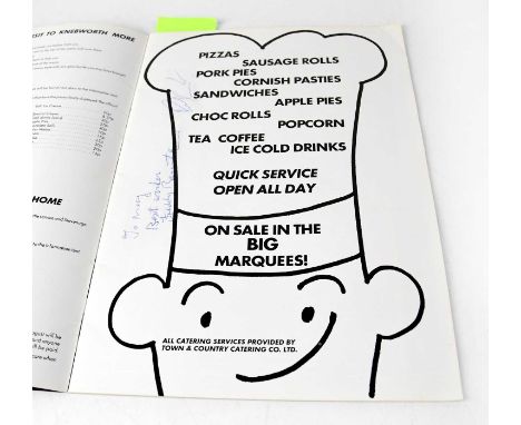 LES ZEPPELIN; 'At Knebworth 1979' official programme, bearing signatures of Robert Plant, John Paul Jones, John Bonham and Ji