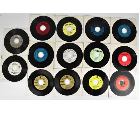 NORTHERN SOUL; fourteen singles comprising Duke Browner 'Crying Over You' on Impact, The Sweets 'Satisfy My Baby' on Soultown