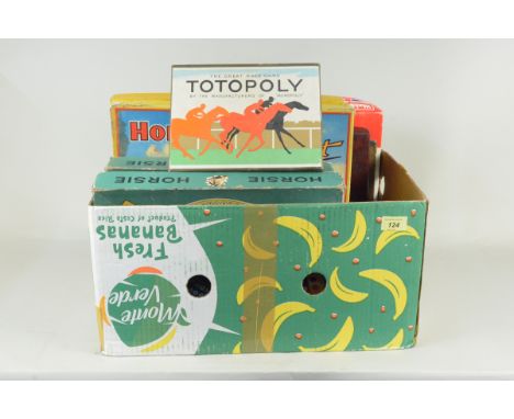 Two vintage boxed Pepys 'Horse Racing Tonight' board games, two Pepys Horsie Horsie, a Totopoly etc