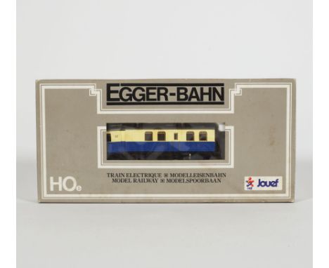 DAMPFTRIEBWAGEN,Hersteller Jouef/Champagnole, "Egger-Bahn", Spur H0e, Nr. 815000, orig. Karton, bespielt, leichte Gebrauchssp