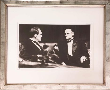 TROWBRIDGE GALLERY PRINT, the Godfather and Tom Hagen, framed and glazed, 82cm x 72cm. 
