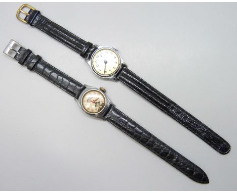 A Hopalong Cassidy Timex wristwatch, together with a Smiths watch