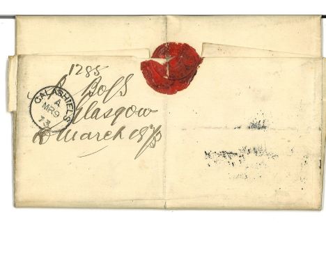 GB vintage Envelope/Letter PM Glasgow 08/03/73 includes Penny red stamp. Good Condition. All signed pieces come with a Certif